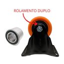 Ver imagem 2 de Rodízio Placa Fixa 2 Pol. Polipropileno Laranja Série 210