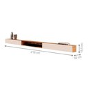 Ver imagem 3 de Painel para TV com Nicho Conjunto para Sala 60 Polegadas 230,5cm MDP Nature Off White Germai Móveis