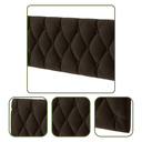 Ver imagem 2 de Cabeceira de Cama Queen Estofada Capitone Pari 1,60 X 55 Marrom Suede