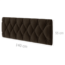 Ver imagem 4 de Cabeceira de Cama Queen Estofada Capitone Pari 1,60 X 55 Marrom Suede