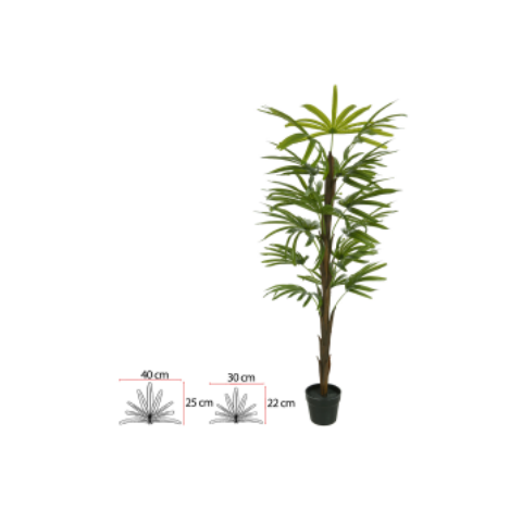 Árvore Artificial Palmeira Raphis Real Toque X18 Verde 1,50cm