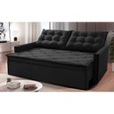 Ver imagem 1 de Sofá Sem Caixa Retrátil e Reclinável 1,85m Cama inBox Studio Suede Velusoft Preto