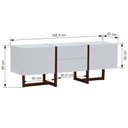Ver imagem 3 de Rack Ondas 2 Portas e 2 Gavetas - Amêndoa Branco