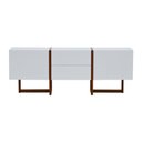 Ver imagem 6 de Rack Ondas 2 Portas e 2 Gavetas - Amêndoa Branco