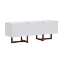 Ver imagem 5 de Rack Ondas 2 Portas e 2 Gavetas - Amêndoa Branco
