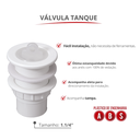 Ver imagem 2 de Válvula para Tanque V9 Tamanho 1.1/4" Cor Banco Durín