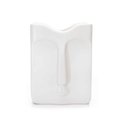 Ver imagem 1 de Vaso Decorativo Rosto em Cerâmica Retangular Branco 17x10 cm - D’Rossi