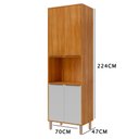 Ver imagem 4 de Torre Quente Divina 70 Cm 1 Forno 4 Portas - Cinamomo/off White