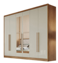 Ver imagem 1 de Guarda Roupa Casal Vertice New 6 Portas 6 Gavetas com Espelho Novo Horizonte Cumaru/Fendi
