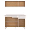 Armário Aéreo e Balcão de Cozinha com Pia Inox 120cm Classic P11 Branco - Mpozenato - 3