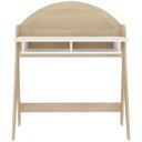 Ver imagem 2 de Mesa Escrivaninha para Escitório Home Office 90cm Orgânica 3D Monalisa A05 Naturale Branco - Lyam