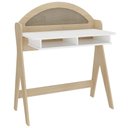 Ver mais imagens de Mesa Escrivaninha para Escitório Home Office 90cm Orgânica 3D Monalisa A05 Naturale Branco - Lyam