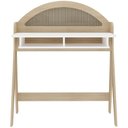 Ver imagem 7 de Mesa Escrivaninha para Escitório Home Office 90cm Orgânica 3D Monalisa A05 Naturale Branco - Lyam