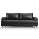 Ver imagem 1 de Sofá 3 Lugares 180cm Living Pés Curvos Santi D05 Sintético Preto - Mpozenato