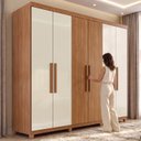 Ver imagem 7 de Guarda-Roupa Casal 6 Portas 2 Gavetas com Pés Napoli