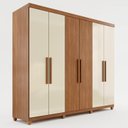 Ver imagem 2 de Guarda-Roupa Casal 6 Portas 2 Gavetas com Pés Napoli