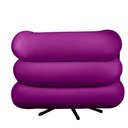 Ver imagem 5 de Poltrona Decorativa Micheli Base Giratória e Balanço Veludo Cor Roxo