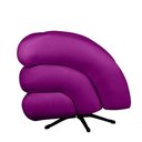 Ver imagem 7 de Poltrona Decorativa Micheli Base Giratória e Balanço Veludo Cor Roxo