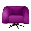 Ver imagem 6 de Poltrona Decorativa Micheli Base Giratória e Balanço Veludo Cor Roxo