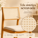 Ver imagem 4 de Kit 6 Cadeiras Granada Jantar Luxo Tela Madeira