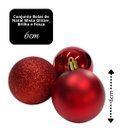 Ver imagem 3 de Conjunto 6 Bolas de Natal Vermelho Prime Tradicional Misto Glitter, Brilho e Fosca 6cm