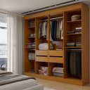Ver imagem 2 de Guarda-Roupa Casal Porto 8 Portas 4 Gavetas 100% MDF Cinamomo/Off White - Panorama Móveis
