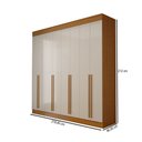 Ver imagem 4 de Guarda-Roupa Casal Porto 8 Portas 4 Gavetas 100% MDF Cinamomo/Off White - Panorama Móveis