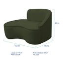 Ver imagem 7 de Kit Divã Recamier Orgânico Marrocos 160cm Lado Esquerdo e 1 Poltronas Amore Linho