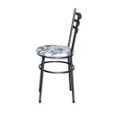 Ver imagem 3 de Cadeira para Mesa Epoxi Preta Craqueada Assento Floral:floral Branco