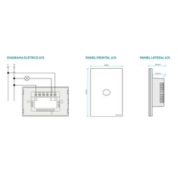 Interruptor Touch Wi-Fi Smart Tramontina Branco com 1 Canal - 4