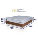 Ver imagem 2 de Conjunto Box Marrom Luanda Branco Espuma D28 Viúva 128x188x62 - King House