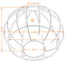 Ver imagem 2 de Cupula de Aramado Spider Preto para Pendentes e Abajures G