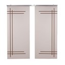 Ver imagem 3 de Porta Dupla Branco Prime Frisada Kit Alumínio F05 - 210x120