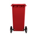 Ver imagem 2 de Lixeira 120 Litros Roda de 200mm - Lar Plásticos - Vermelho