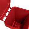 Lixeira 120 litros roda de 200mm - Lar Plásticos - Vermelho - 6