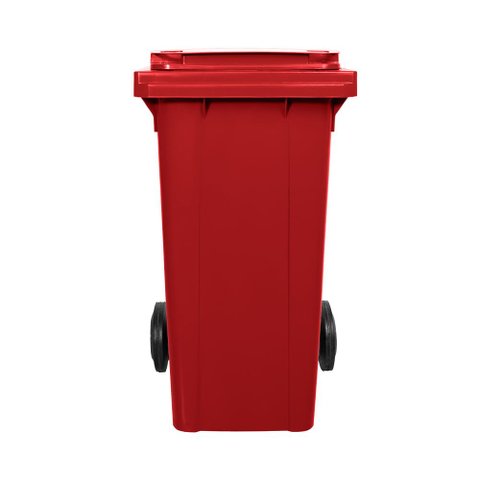 Lixeira 120 Litros Roda de 200mm - Lar Plásticos - Vermelho