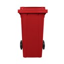 Ver imagem 1 de Lixeira 120 Litros Roda de 200mm - Lar Plásticos - Vermelho