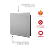 Caixa de Passagem Elétrica Modelo Embutir Tamanho 41x41cm Cor Branco Durín - 2