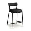 Ver imagem 6 de Banqueta Cozinha Média com Encosto Industrial Preto Londres PU Preto D03 - D'Rossi