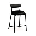 Ver imagem 2 de Banqueta Cozinha Média com Encosto Industrial Preto Londres Pu Preto D03 - D'rossi