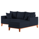 Ver imagem 4 de Sofá 3 Lugares Beny com Chaise Direito Linho Azul