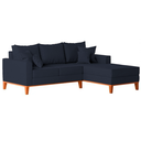 Ver imagem 1 de Sofá 3 Lugares Beny com Chaise Direito Linho Azul