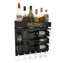 Adega de Vinho Executiva com Bar e Porta Taças - Barzinho Pr - 3