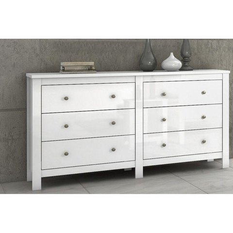 Cômoda Solteiro Horizontal Maggiore C/ 6 Gavetas Rovere - Lopas