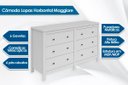 Ver imagem 7 de Cômoda Solteiro Horizontal Maggiore C/ 6 Gavetas Rovere - Lopas