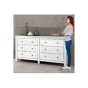 Ver imagem 3 de Cômoda Solteiro Horizontal Maggiore C/ 6 Gavetas Rovere - Lopas