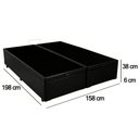 Ver imagem 3 de Cama Box Baú Queen Bipartido Sintético Sereneprime Preto 158x198x44