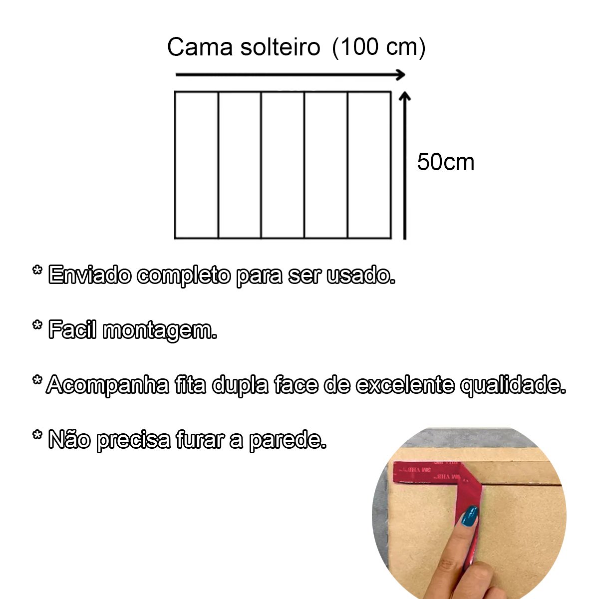 Cabeceira Painel Modular Paris Tecido Veludo Solteiro:bege - 3