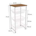 Ver imagem 2 de Fruteira de Metal com 3 Cestos com Tampo Estilo Industrial Kappesberg Industrial