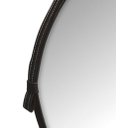 Ver imagem 3 de Espelho Casa Decoração 40cm Adnet Couro Cor Preto - Comprar Moveis em Casa